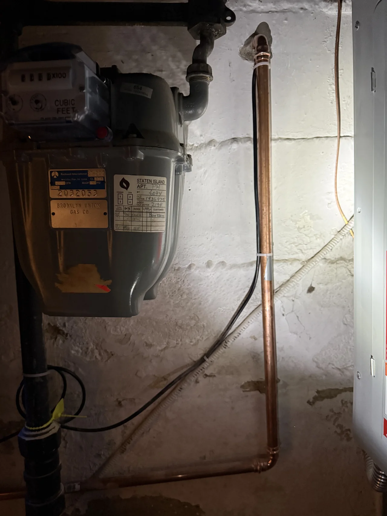 Indoor irrigation equipment and piping for sprinkler service