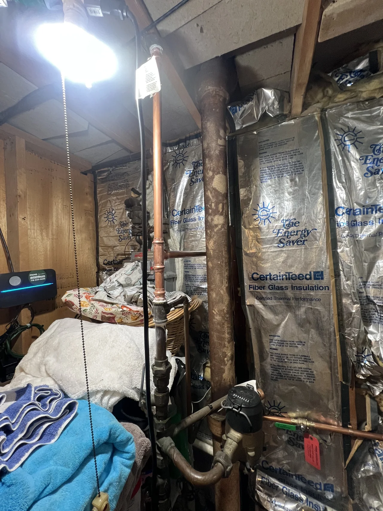 Copper irrigation piping repair and service connection