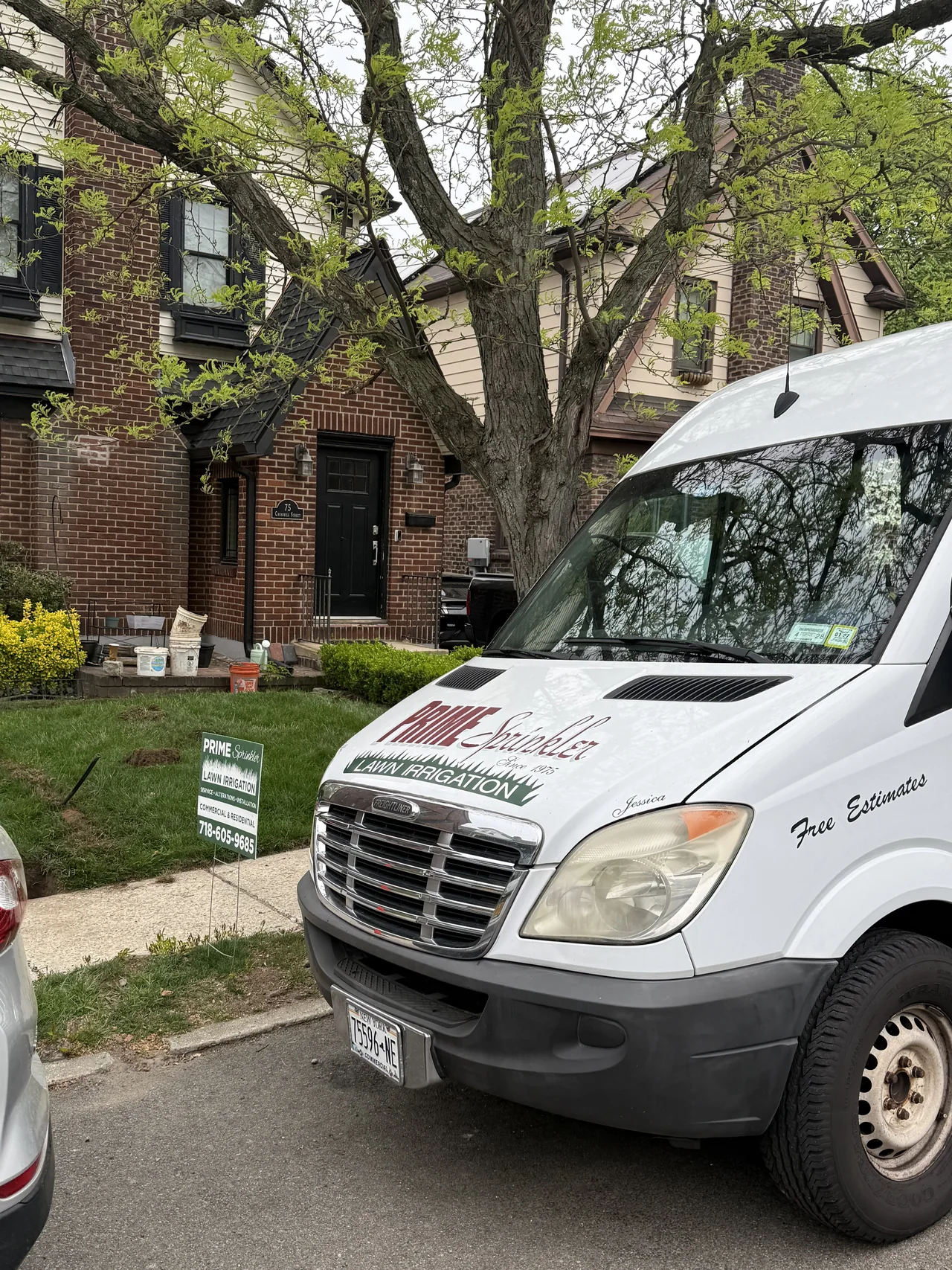 Prime Sprinkler van at a residential irrigation job